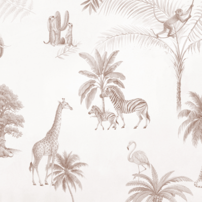 Safari Friends Gathering Wall Mural - Image 4