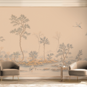 Silent Cranes Wall Mural
