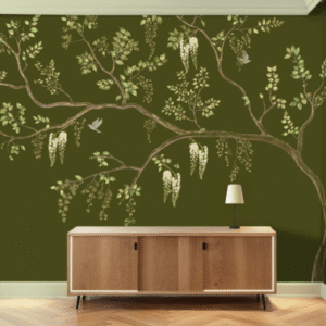 Wisteria Whispers (Dark) Wall Mural