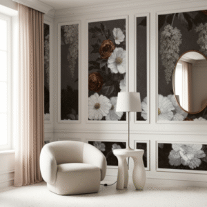 Midnight Florilegium Wall Mural