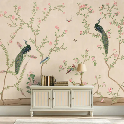 Bagiya, Peacock Chinoiserie Wallpaper in Indian Style - Image 3