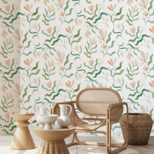 FLORAL WAVES Wallpaper