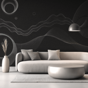 Celestial Waves (Dark) Wall Mural