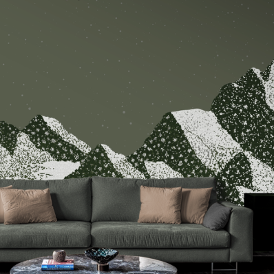 Starlit Ridges Wall Mural