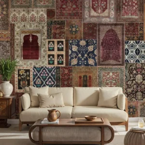 Aalishan Exquisite Indian Carpet Design Wallpaper