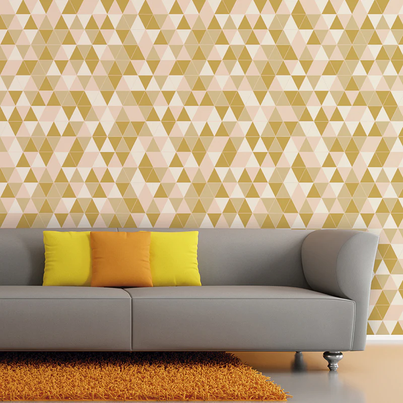 Golden Triangles Abstract Wallpaper