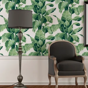 Pastel Leaves Tropical Wallpaper