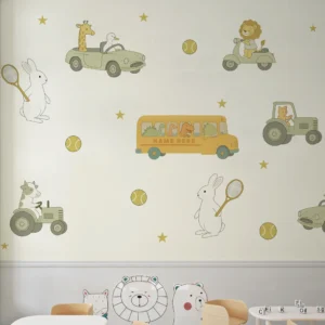 Vintage Car & Animals Wallpaper