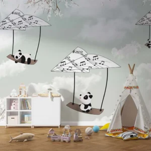 Panda in the Air Wallpaper