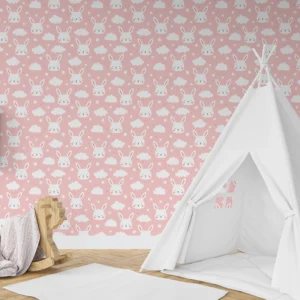 Hop Little Rabbits Wallpaper