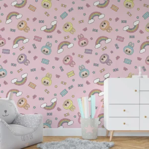 Labubu Drop – Pink Wallpaper
