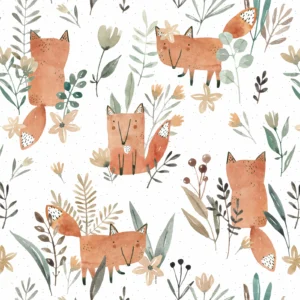 Whimsical Wildlife Kids Wallpaper