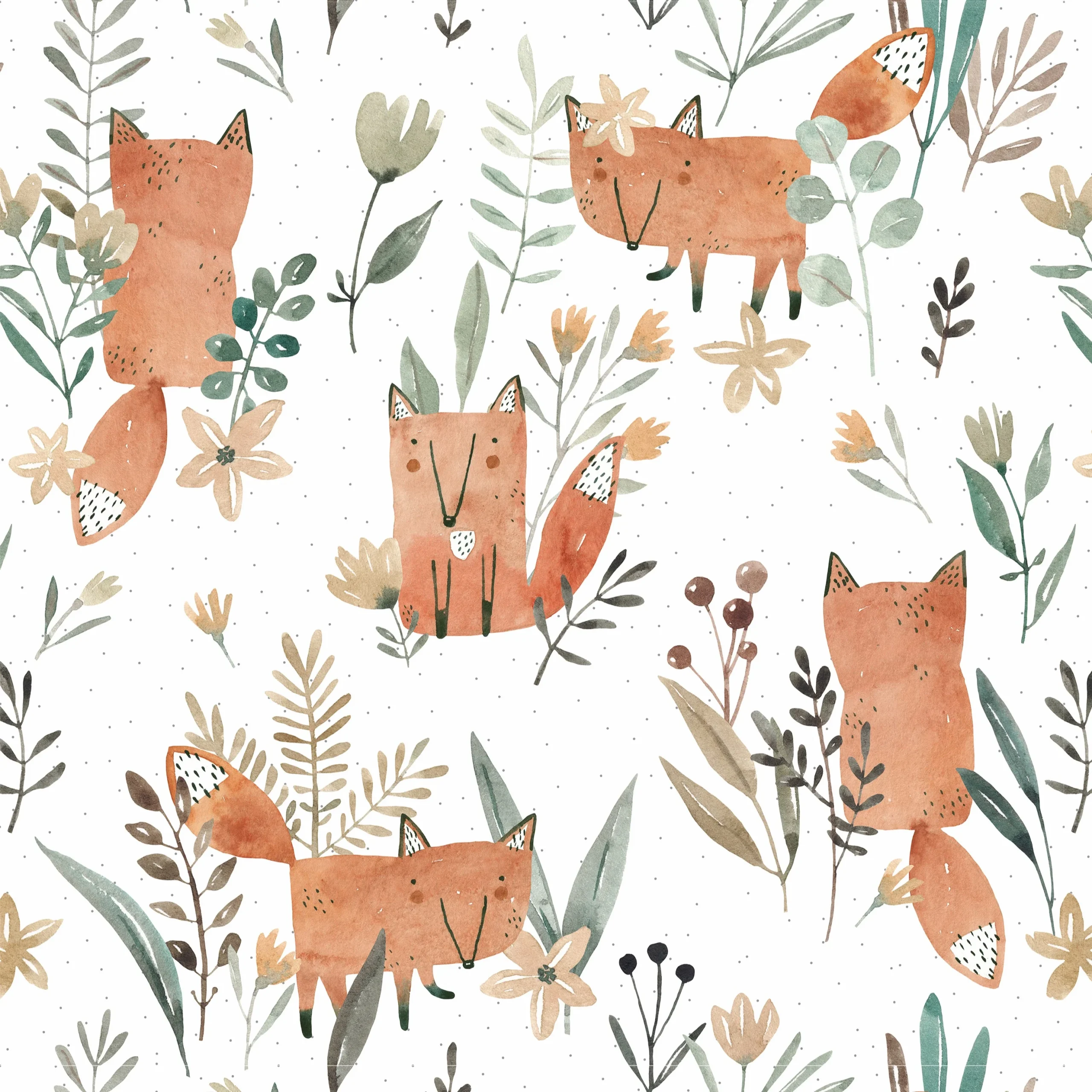 Whimsical Wildlife Kids Wallpaper