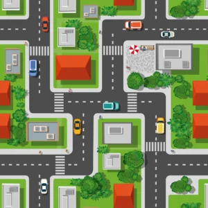 City Roads Kids Wallpaper