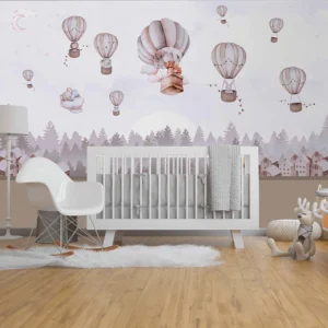 Flying Balloons Kids Wallpaper