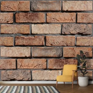 A Detailed View of a Brick Wallpaper