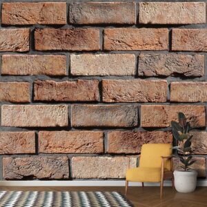 A Detailed View of a Brick Wallpaper