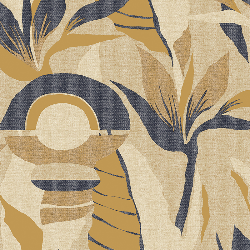 Abstract Botanical Geometric Wallpaper Dubai