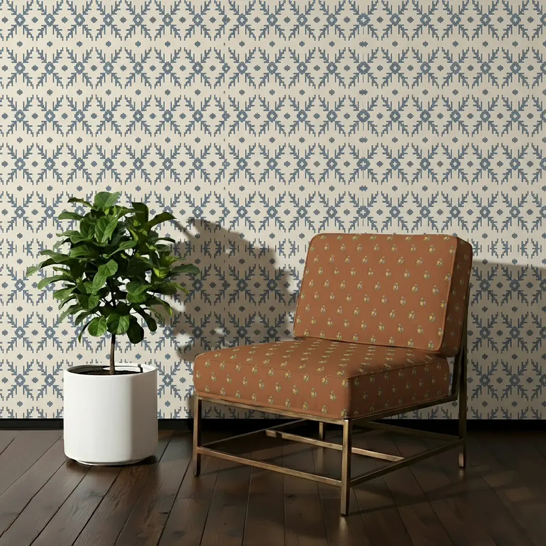 Moh Abstract Floral Design Wallpaper