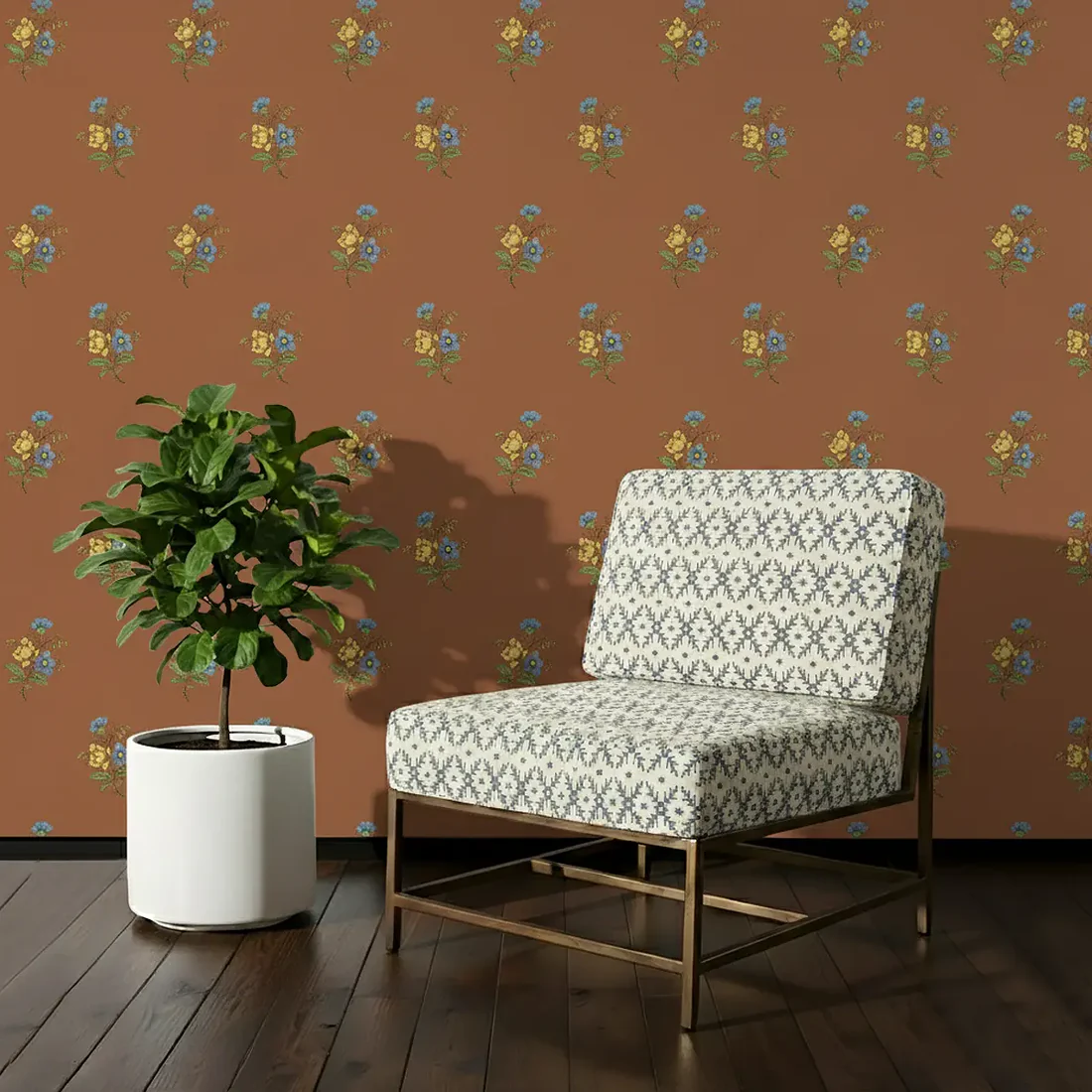 Vasant Floral Design Wallpaper