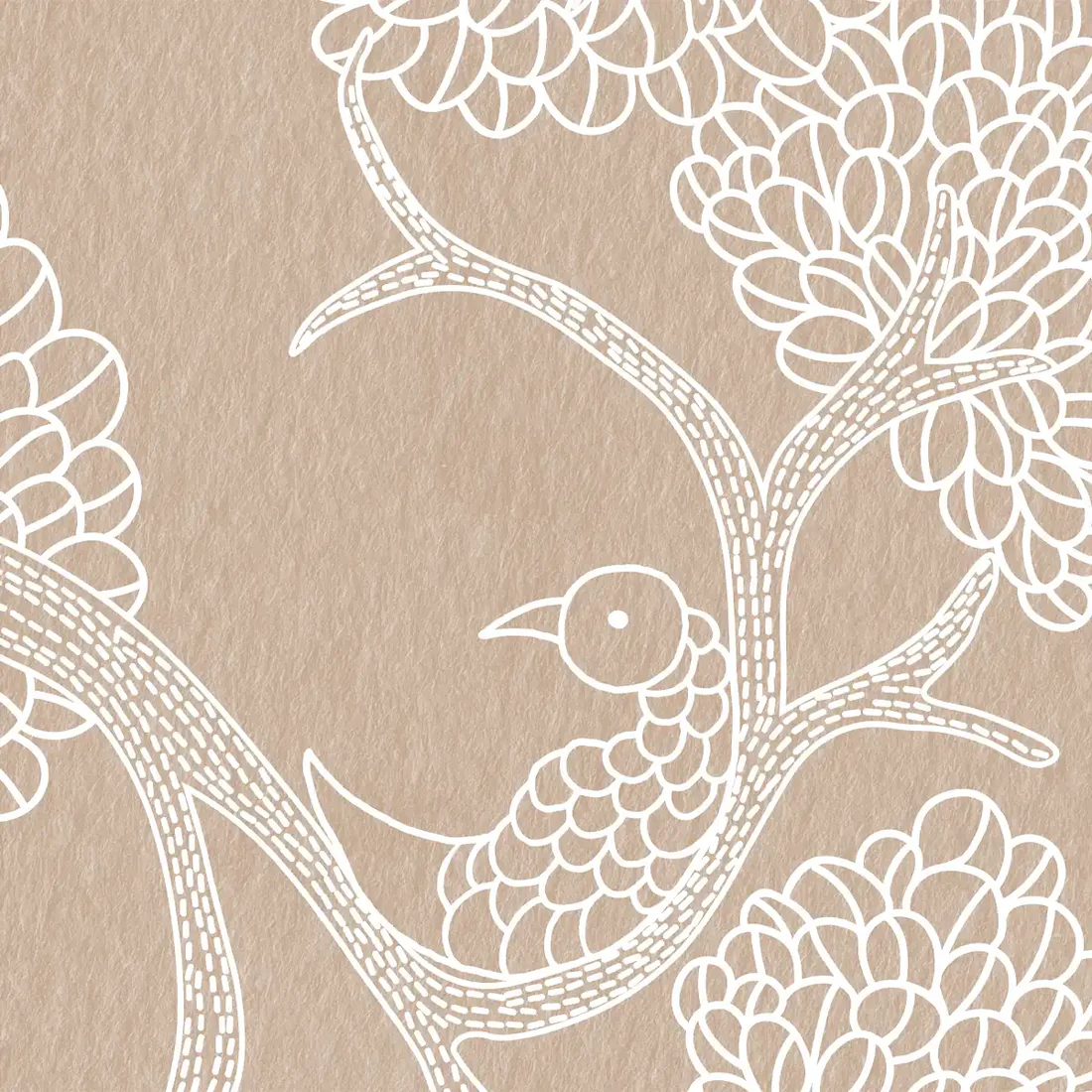 Suhani Madhubani Wallpaper, Clay Beige