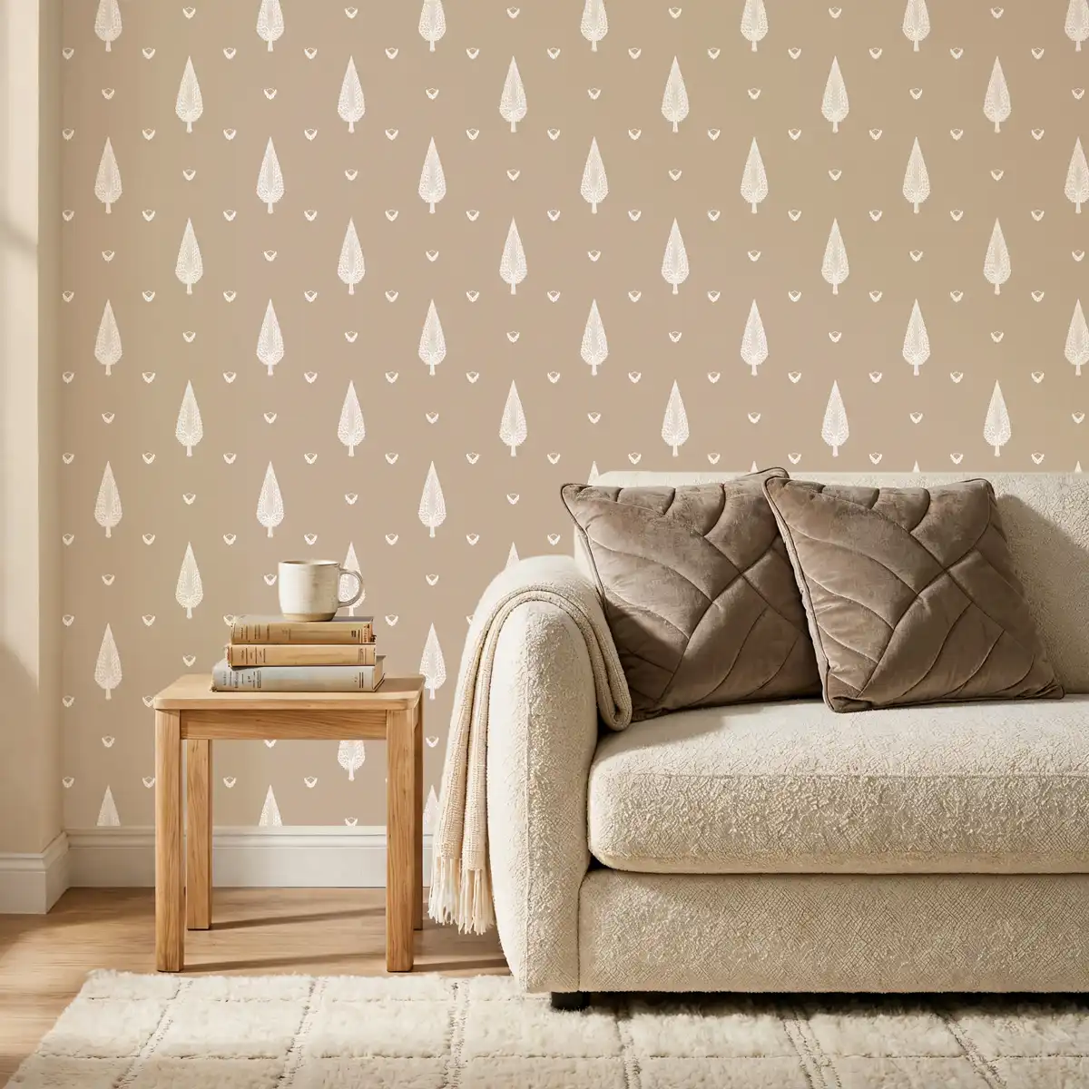 Sargam Minimalist Tree Patterned Wallpaper