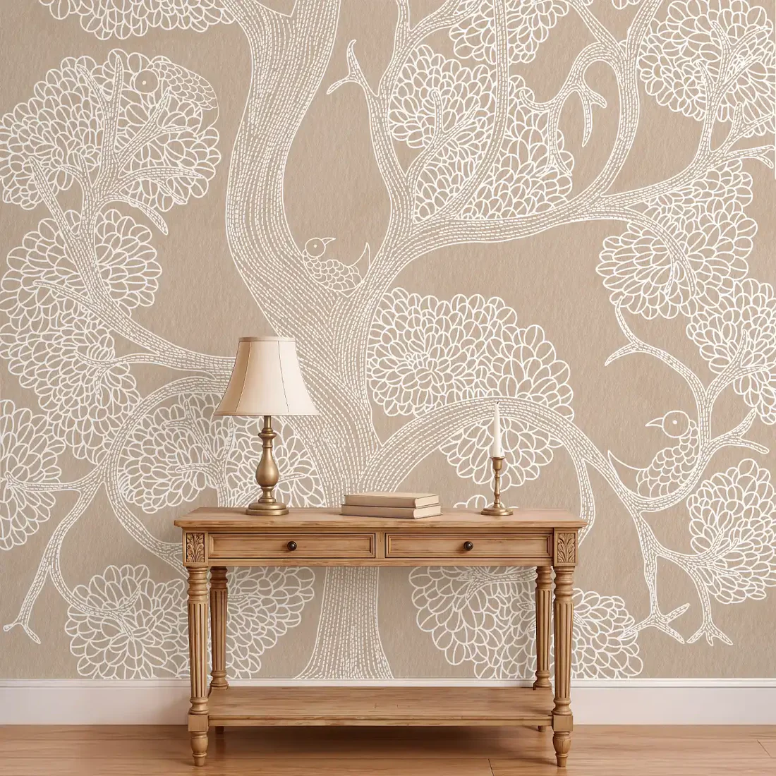 Suhani Madhubani Wallpaper, Clay Beige