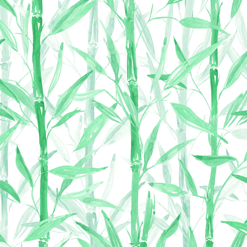 Soft Watercolor Bamboo Serenity Wallpaper