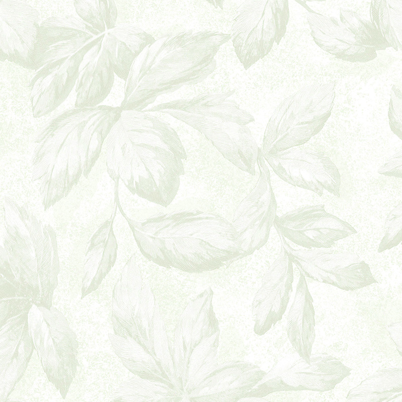 Delicate Vintage Damask Leaf Wallpaper