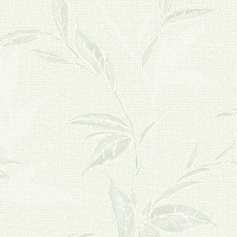 Delicate Etched Leaf Linen Wallpaper