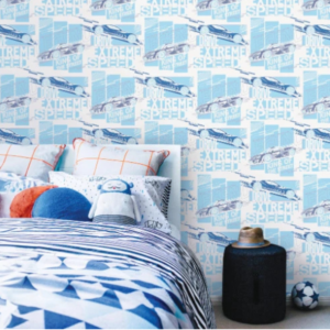 Car Racing #1 blue race car wallpaper with comic panels of race cars in light blue