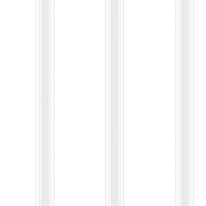 Dreamer #1 grey stripe wallpaper with light grey stripes on white